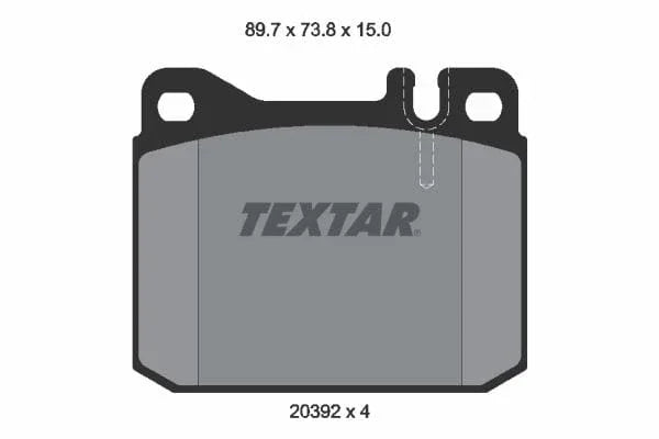 Textar Brake Pads Full Set Of 4 Front 2039204 - image 7