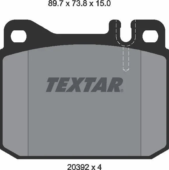 Textar Brake Pads Full Set Of 4 Front 2039204 - image 8