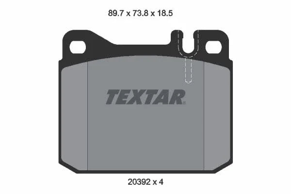 Textar Brake Pads Full Set Of 4 Front 2039213 - image 4