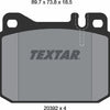 Textar Brake Pads Full Set Of 4 Front 2039213 thumbnail