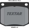 Textar Brake Pads Full Set Of 4 Front 2040201 thumbnail