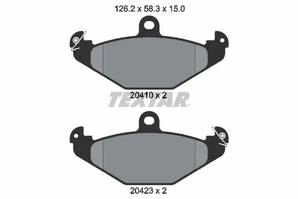 Textar Brake Pads Set Brake Pads Full Set Of 4 Rear 2041001 - image 4