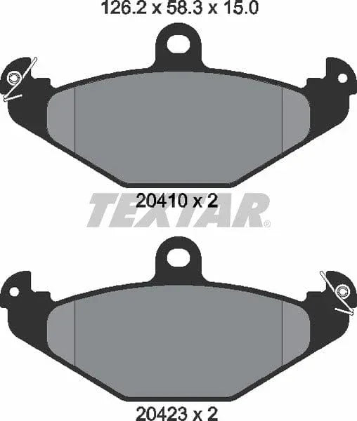 Textar Brake Pads Set Brake Pads Full Set Of 4 Rear 2041001 - image 5