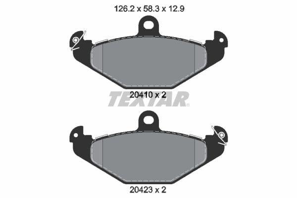 Textar Brake Pads Set Brake Pads Full Set Of 4 Rear 2041003 - image 4