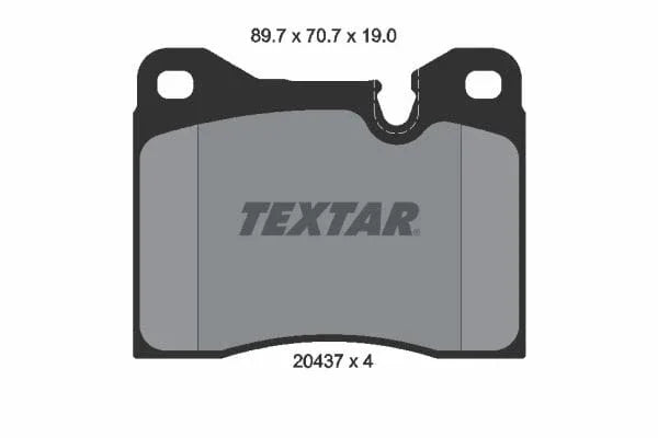 Textar Brake Pads Full Set Of 4 Front 2043702 - image 4