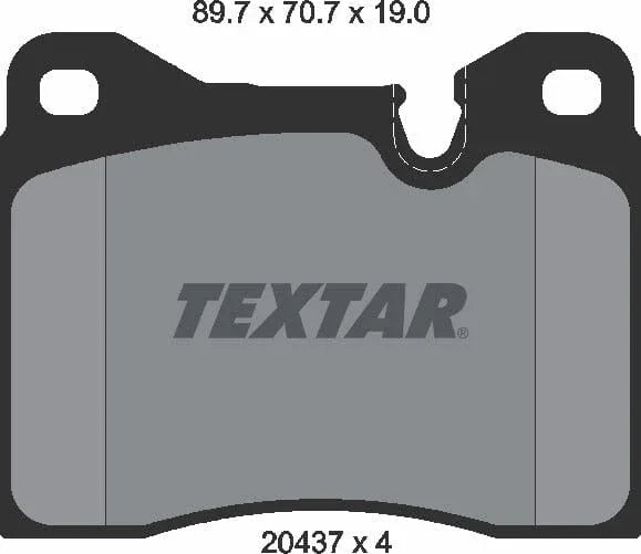 Textar Brake Pads Full Set Of 4 Front 2043702 - image 5