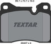 Textar Brake Pads Full Set Of 4 Front 2043702 thumbnail