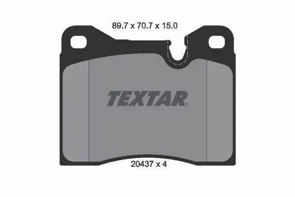 Textar Brake Pads Full Set Of 4 Front 2043703 - image 4