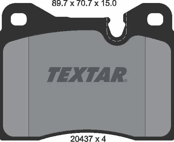 Textar Brake Pads Full Set Of 4 Front 2043703 - image 5