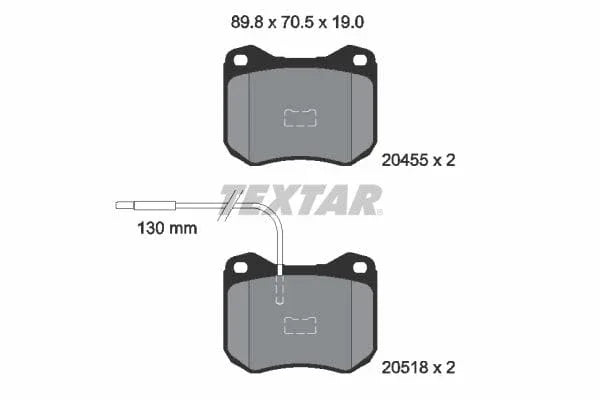 Textar Brake Pads Full Set Of 4 Front 2045502 - image 4