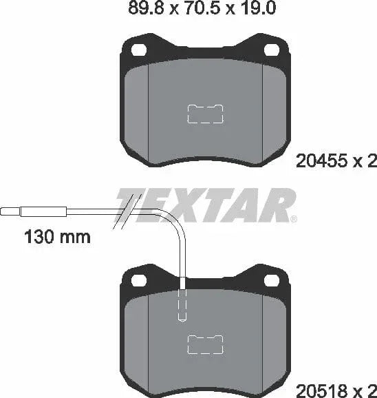 Textar Brake Pads Full Set Of 4 Front 2045502 - image 5
