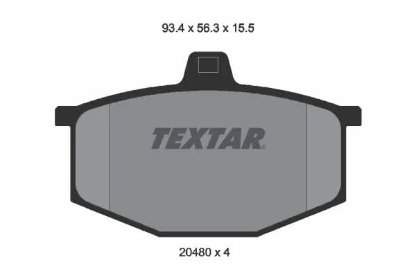 Textar Brake Pads Full Set Of 4 Front 2048002 - image 4