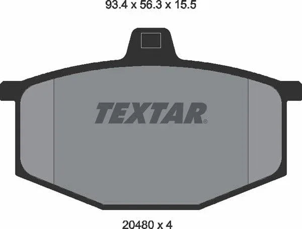 Textar Brake Pads Full Set Of 4 Front 2048002 - image 5