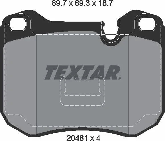Textar Brake Pads Full Set Of 4 Front 2048102 - image 5