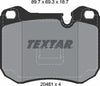 Textar Brake Pads Full Set Of 4 Front 2048102 thumbnail