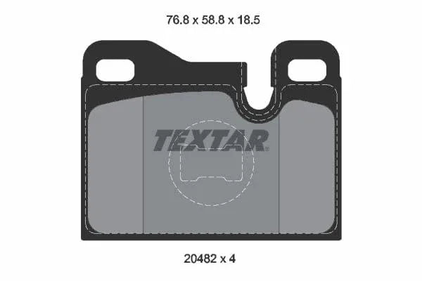 Textar Brake Pads Full Set Of 4 Front Rear 2048203 - image 4