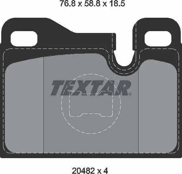 Textar Brake Pads Full Set Of 4 Front Rear 2048203 - image 5