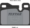 Textar Brake Pads Full Set Of 4 Front Rear 2048203 thumbnail