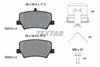 Textar Brake Pads Full Set Of 4 Rear With Brake Caliper Screws With Accessories 2051001 thumbnail