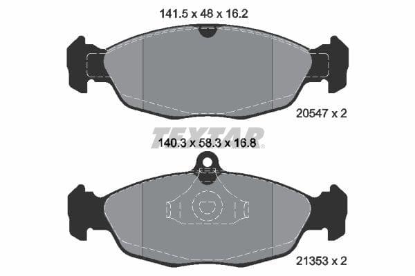 Textar Brake Pads Full Set Of 4 Front Rear 2054701 - image 4
