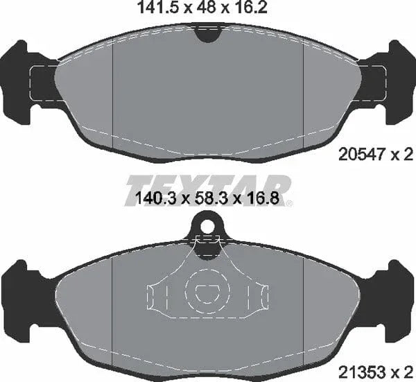 Textar Brake Pads Full Set Of 4 Front Rear 2054701 - image 5
