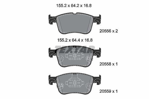 Textar Brake Pads Full Set Of 4 Front 2055601 - image 4