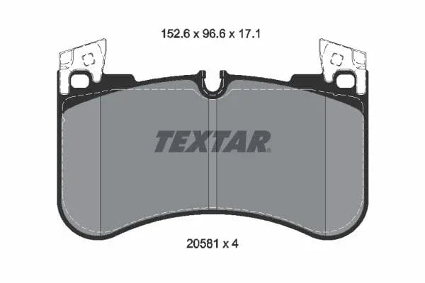 Textar Brake Pads Full Set Of 4 Front 2058101 - image 4