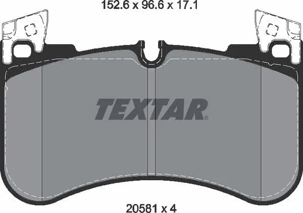 Textar Brake Pads Full Set Of 4 Front 2058101 - image 5