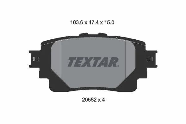 Textar Brake Pads Set Brake Pads Full Set Of 4 Rear 2058201 - image 4
