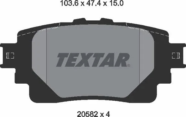 Textar Brake Pads Set Brake Pads Full Set Of 4 Rear 2058201 - image 5