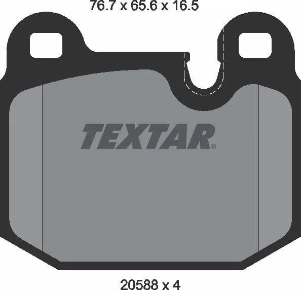 Textar Brake Pads Full Set Of 4 Front Rear 2058805 - image 5