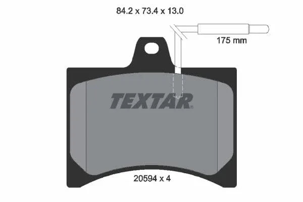 Textar Brake Pads Full Set Of 4 Front 2059403 - image 4