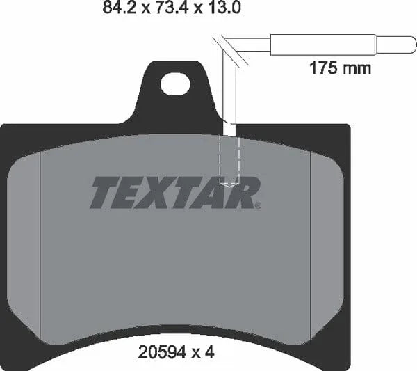 Textar Brake Pads Full Set Of 4 Front 2059403 - image 5