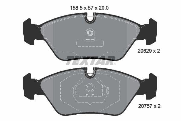 Textar Brake Pads Full Set Of 4 Front 2062902 - image 4