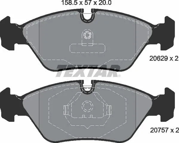Textar Brake Pads Full Set Of 4 Front 2062902 - image 5