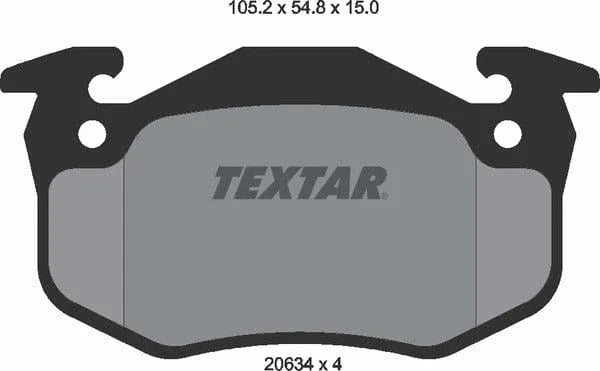 Textar Brake Pads Full Set Of 4 Front 2063402 - image 5