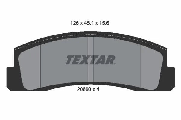 Textar Brake Pads Full Set Of 4 Front 2066001 - image 4