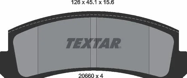 Textar Brake Pads Full Set Of 4 Front 2066001 - image 5