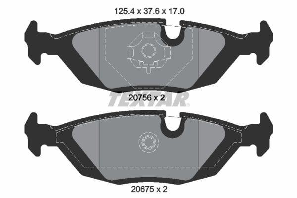 Textar Brake Pads Set Brake Pads Full Set Of 4 Rear 2067502 - image 4