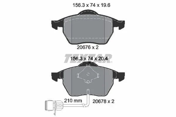 Textar Brake Pads Full Set Of 4 Front 2067602 - image 4