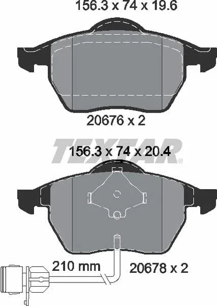 Textar Brake Pads Full Set Of 4 Front 2067602 - image 5