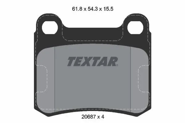Textar Brake Pads Set Brake Pads Full Set Of 4 Rear 2068701 - image 4