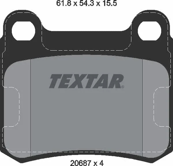 Textar Brake Pads Set Brake Pads Full Set Of 4 Rear 2068701 - image 5