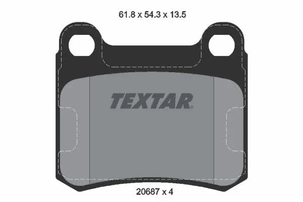 Textar Brake Pads Set Brake Pads Full Set Of 4 Rear 2068703 - image 4
