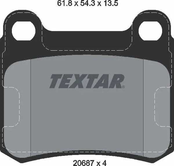 Textar Brake Pads Set Brake Pads Full Set Of 4 Rear 2068703 - image 5