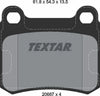 Textar Brake Pads Set Brake Pads Full Set Of 4 Rear 2068703 thumbnail