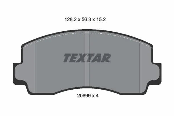 Textar Brake Pads Full Set Of 4 Front 2069901 - image 4