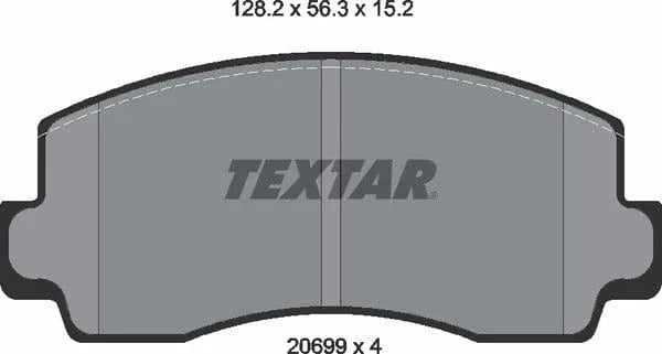 Textar Brake Pads Full Set Of 4 Front 2069901 - image 5