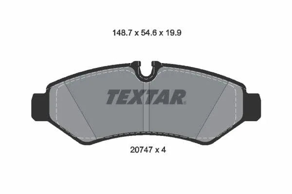 Textar Brake Pads Set Brake Pads Full Set Of 4 Rear 2074701 - image 4