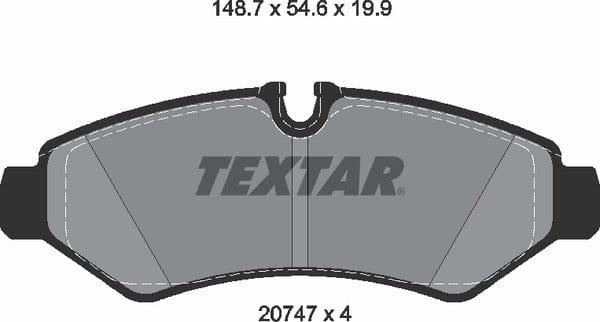 Textar Brake Pads Set Brake Pads Full Set Of 4 Rear 2074701 - image 5